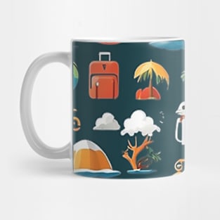 TRAVEL AND TOURISM ICONS Mug